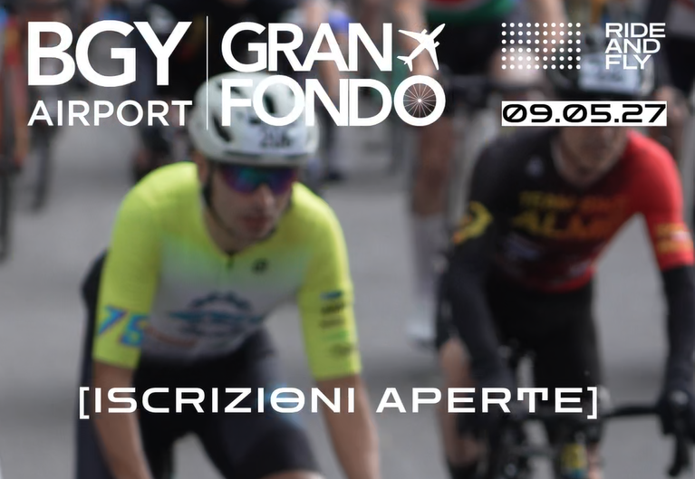 BGY Airport Granfondo: da oggi aprono le iscrizioni alla sfida del 9 maggio 2027